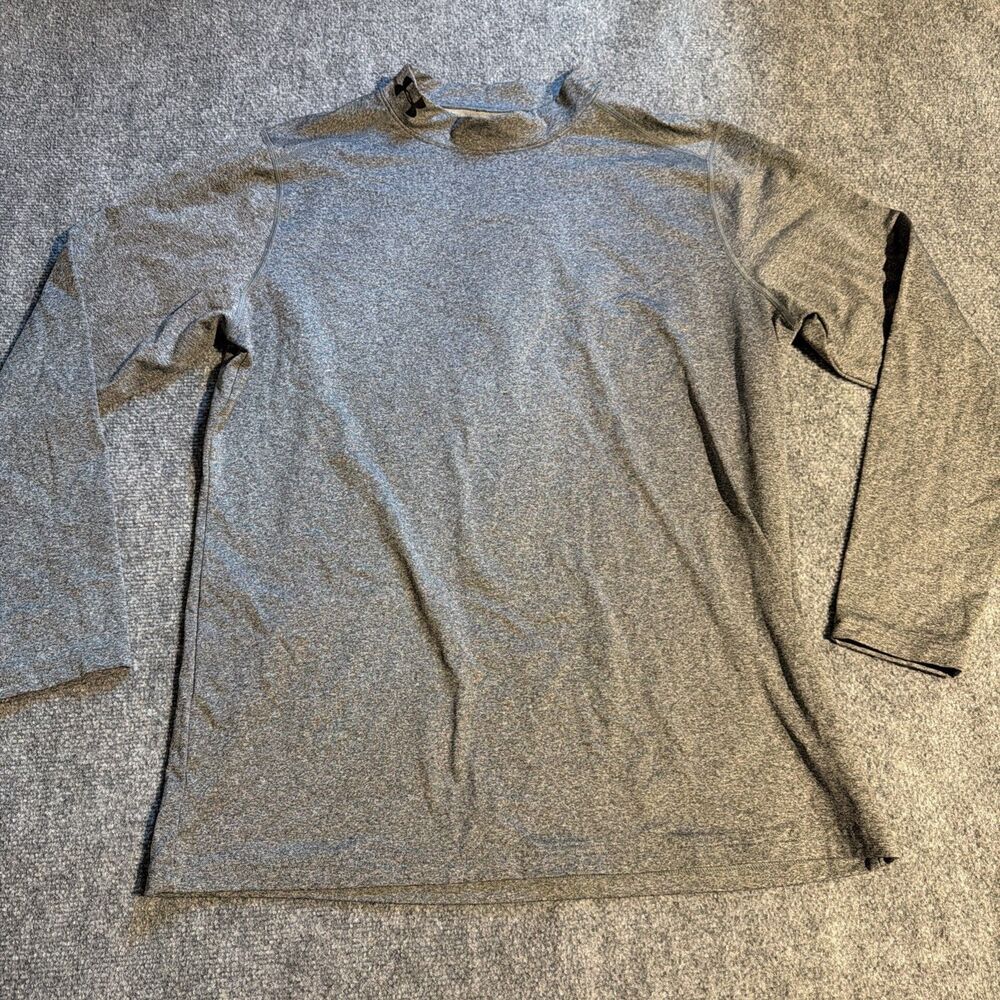 Under Armour Shirt Mens XXL Gray Long Sleeve Pullover Coldgear Fitted